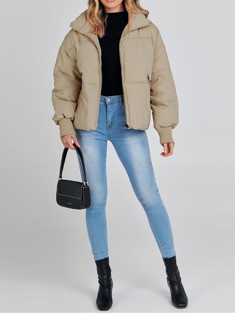 Womens Long Sleeve Winter Puffer Jacket Winter Coat